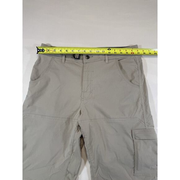 prAna Zion Stretch Cargo Shorts Men’s M Khaki Nylon Spandex Hiking Outdoor Trail - Picture 4 of 8
